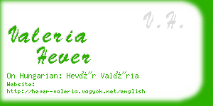 valeria hever business card